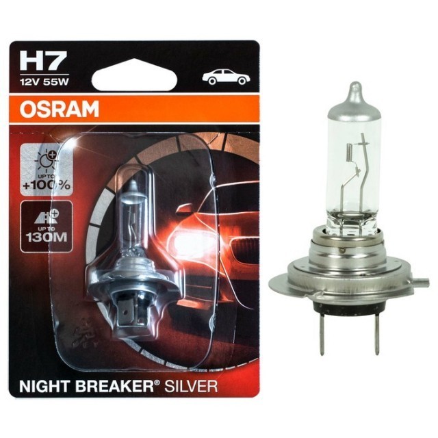 Лампа Osram H7 Night Breaker Silver (12 В, 55 Вт, +100%, блистер)