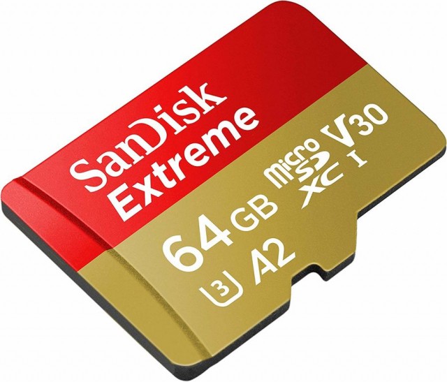 Карта памяти microSD SanDisk Extreme 64 Gb (class 10, U3)