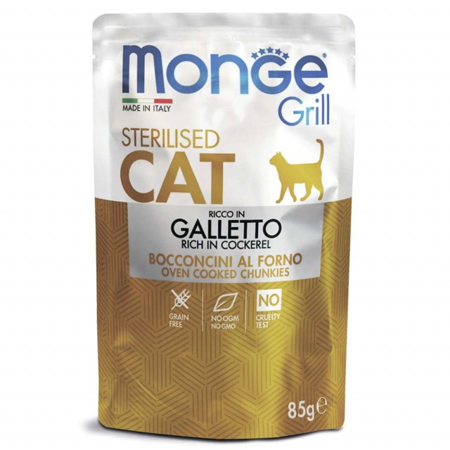 Пауч для кошек Monge Grill - Galletto Sterilised (85 г)