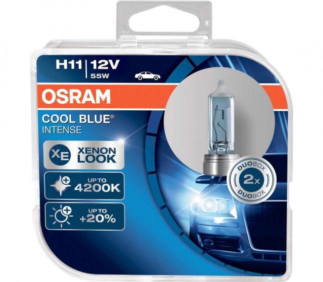 Лампы Osram H11 Cool Blue Intense (12 В, 55 Вт, блистер, 2 шт)
