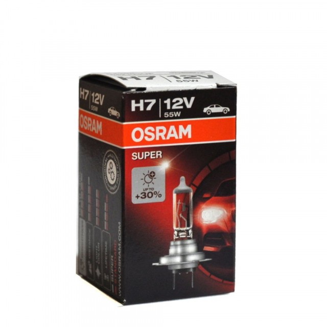 Лампа Osram H7 Super (12 В, 55 Вт, +30%)