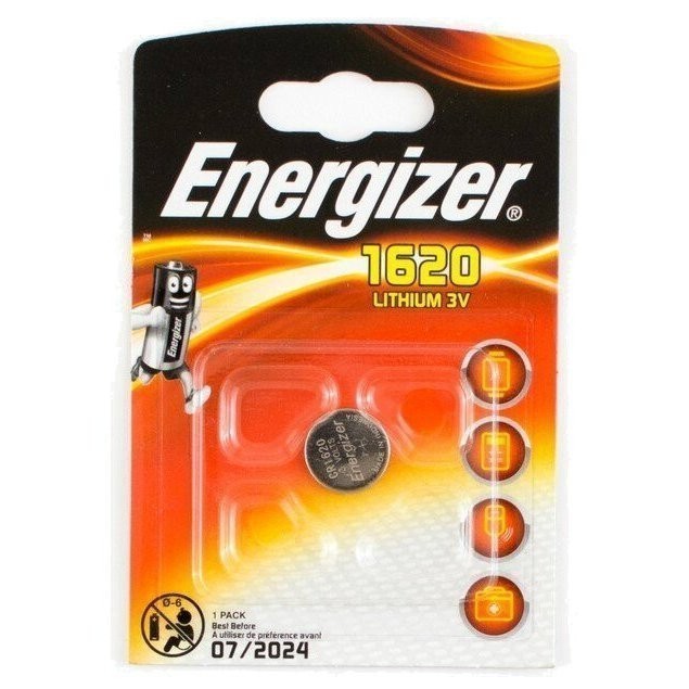 Батарейка CR1620 Energizer Lithium (блистер, 1 шт)