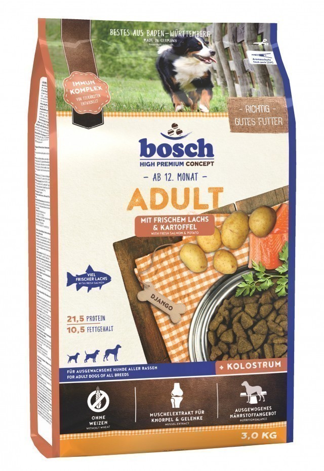 Сухой корм для собак Bosch Adult, лосось и картофель (3 кг)