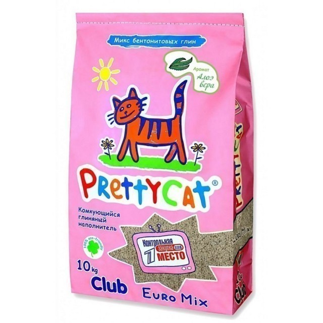 Наполнитель кошачьего туалета Pretty Cat Euro Mix Aroma (глиняный, 10,0 кг, алоэ)