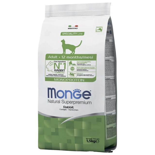 Сухой корм для кошек Monge Speciality Line - Adult Rabbit (1,5 кг)