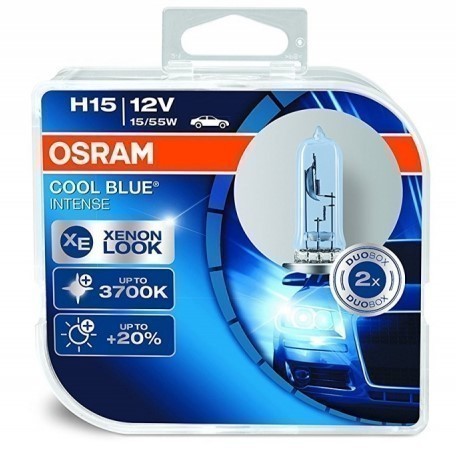Лампы Osram H15 Cool Blue Intense (12 В, 55/15 Вт, блистер, 2 шт)