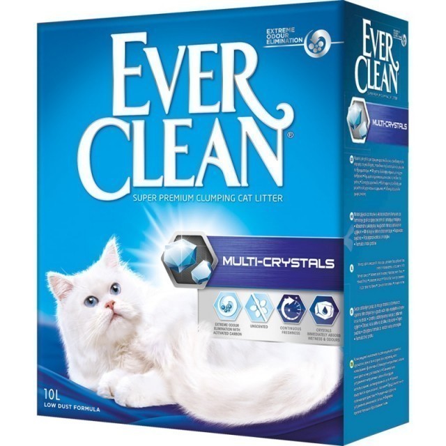 Наполнитель кошачьего туалета Ever Clean Multi Crystals (глиняный, 10,0 кг, 10 л, без запаха)