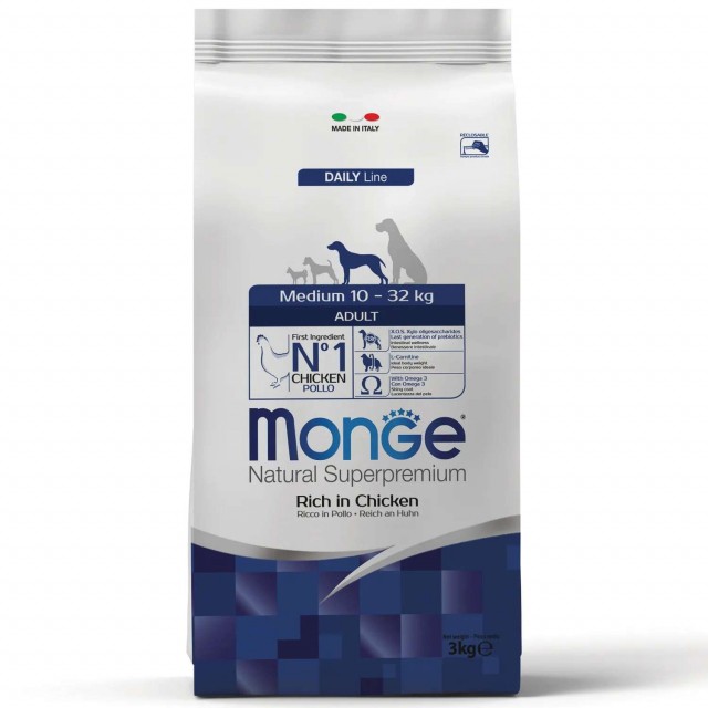 Сухой корм для собак Monge Daily Line - Medium Adult (3 кг)