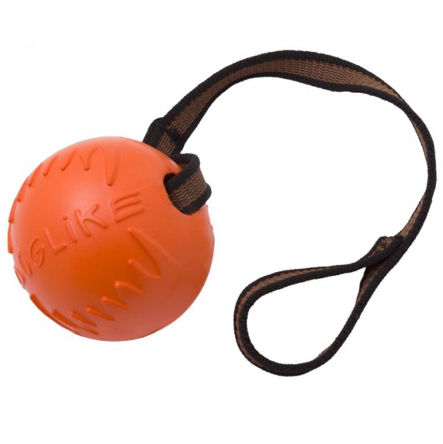 Игрушка DogLike Мяч с лентой (оранжевый, диаметр 10,0 см)