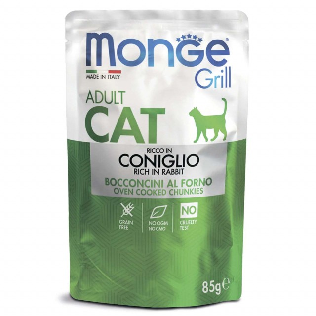 Пауч для кошек Monge Grill - Coniglio Adult (85 г)
