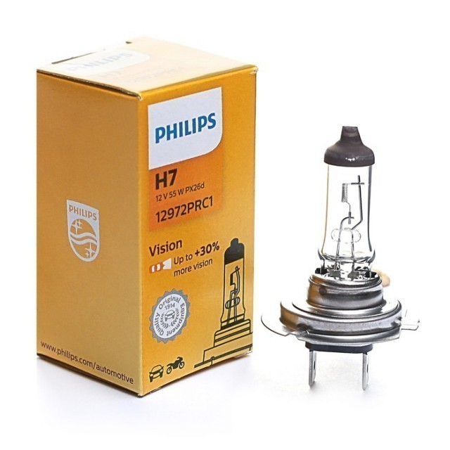 Лампа Philips H7 Vision (12 В, 55 Вт, +30%)