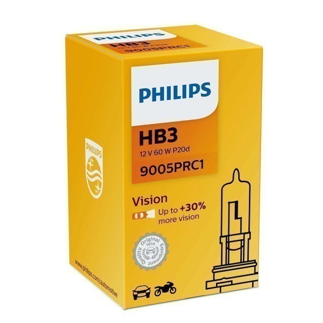 Лампа Philips HB3 Vision (12 В, 65 Вт, +30%)