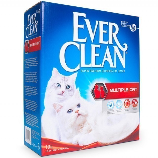 Наполнитель кошачьего туалета Ever Clean Multiple Cat (глиняный, 10,0 кг, 10 л, свежесть)