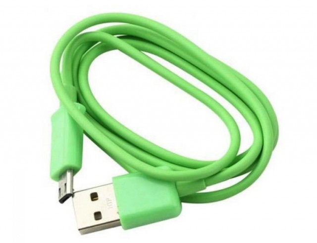 Кабель зарядки Smartbuy 12 Color USB - MicroUSB (1,0 А, 1 м, зеленый)