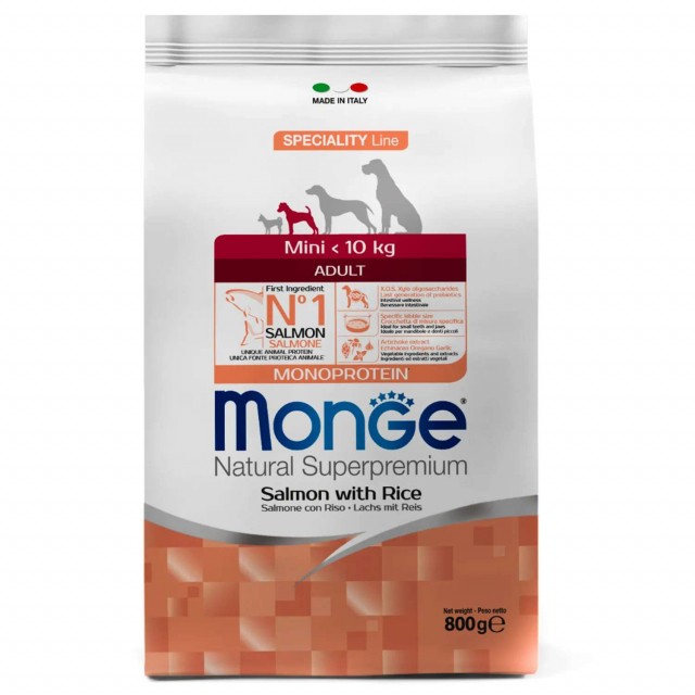 Сухой корм для собак Monge Specialty Line - Mini Adult Salmone (0,8 кг)