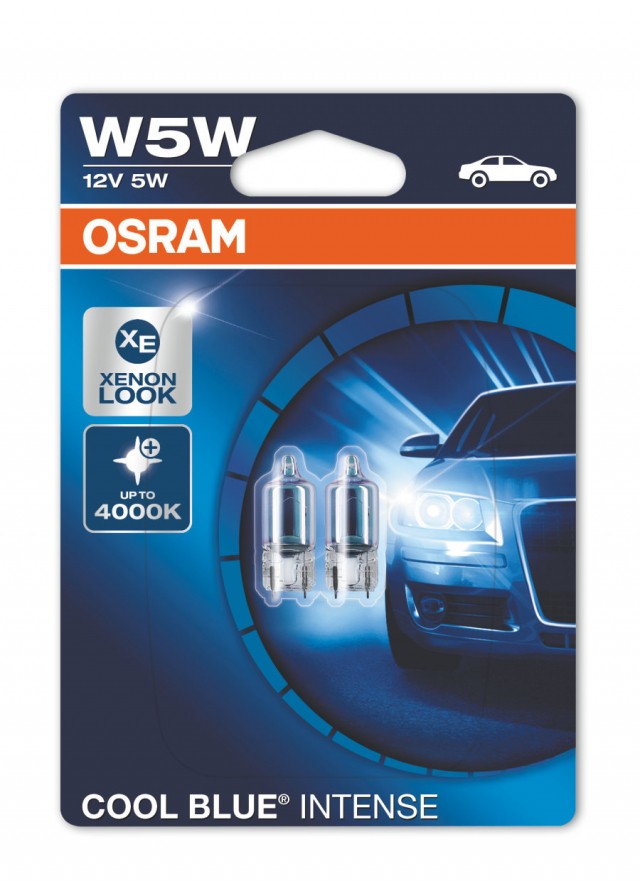 Лампы Osram W5W Cool Blue Intense (12 В, блистер, 2 шт)