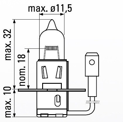 Лампы Osram H3 Night Breaker Laser (12 В, 55 Вт, +150%, блистер, 2 шт)