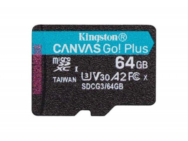 Карта памяти microSD Kingston Canvas Go! Plus 64 Gb (class 10, U3)