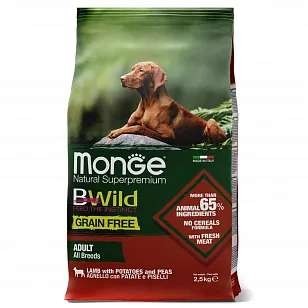 Сухой корм для собак Monge BWild Grain Free - Adult Agnello (беззерновой, 2,5 кг)