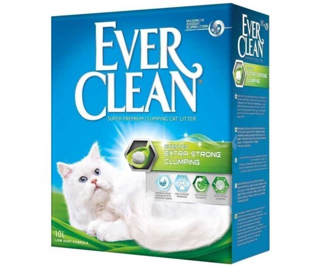 Наполнитель кошачьего туалета Ever Clean Extra Strong Clumping (глиняный, 10,0 кг, 10 л, свежесть)