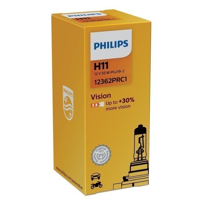Лампа Philips H11 Vision (12 В, 55 Вт, +30%)