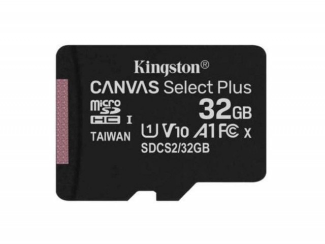 Карта памяти microSD Kingston Canvas Select Plus 32 Gb (class 10, U1)