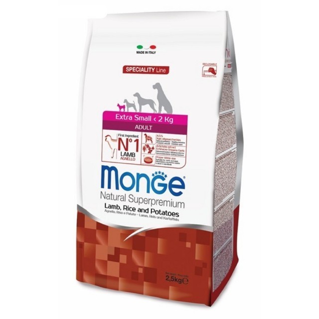 Сухой корм для собак Monge Specialty Line - Extra Small Adult Lamb (2,5 кг)