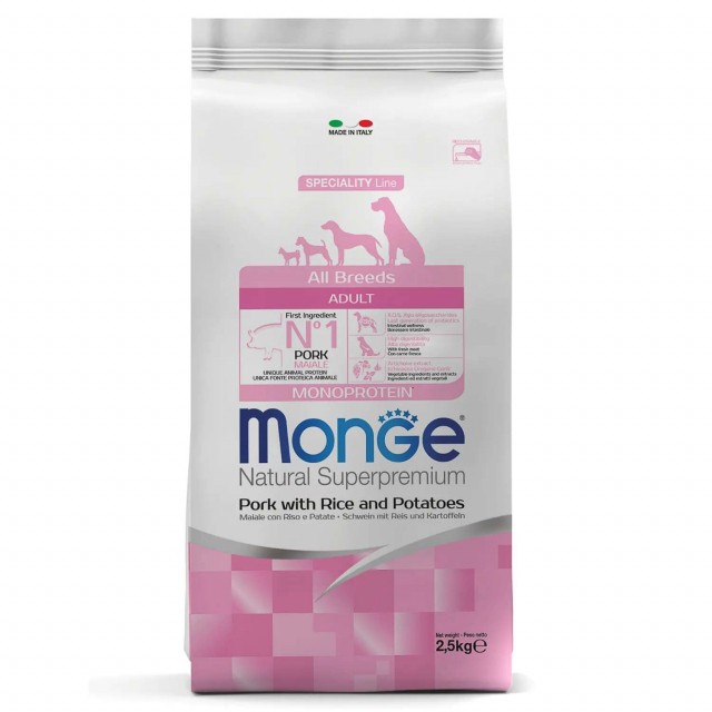 Сухой корм для собак Monge Specialty Line - Adult Pork (2,5 кг)