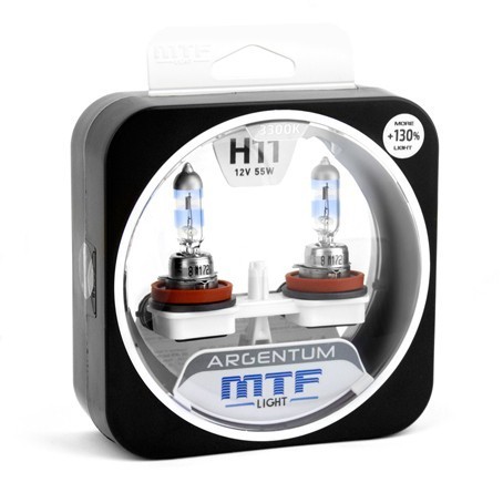 Лампы MTF Argentum +130% H11 (12 V, 55 W, 2 шт)