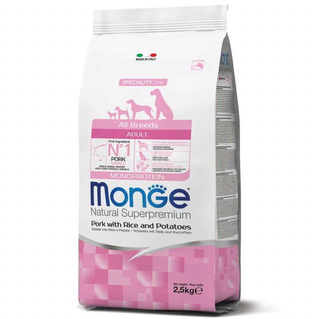 Сухой корм для собак Monge Specialty Line - Adult Pork (2,5 кг)