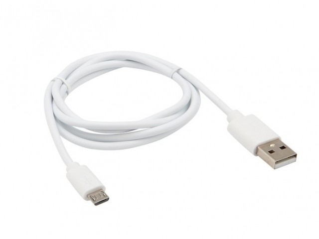 Кабель зарядки Smartbuy 12 Color USB - MicroUSB (2,1 А, 1 м, белый)