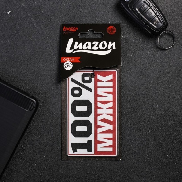 Ароматизатор-пластинка Luazon - 100% мужик (океан)