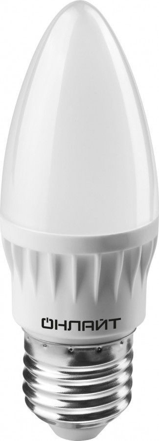 Лампа Онлайт OLL-C37-6-230-2.7K-E27-FR (450 Лм, свеча)