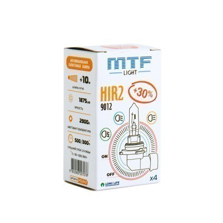 Лампа MTF Standart +30% HIR2 9012 (12 V, 55 W)