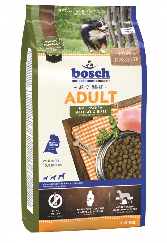 Сухой корм для собак Bosch Adult, птица и просо (1 кг)