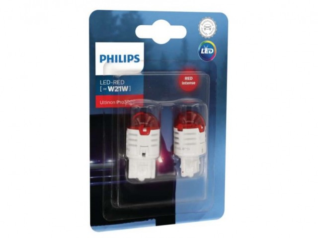 Светодиодные лампы Philips W21W Ultinon Pro3000 LED (красный, 2 шт)