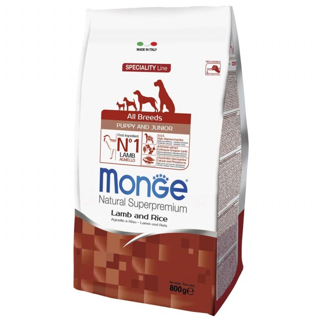 Сухой корм для щенков Monge Specialty Line - Puppy & Junior Lamb (0,8 кг)