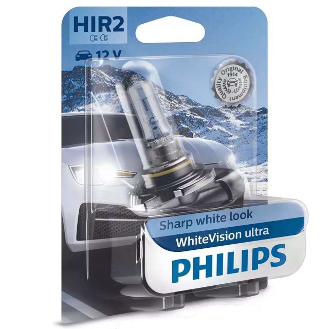 Лампа Philips HIR2 WhiteVision Ultra (12 В, 55 Вт, блистер)