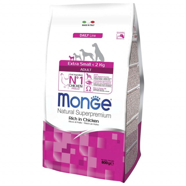 Сухой корм для собак Monge Daily Line - Extra Small Adult (0,8 кг)