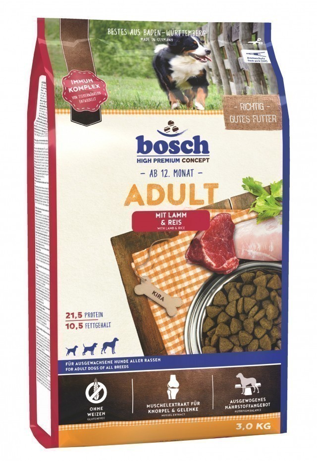 Сухой корм для собак Bosch Adult, ягнёнок и рис (3 кг)