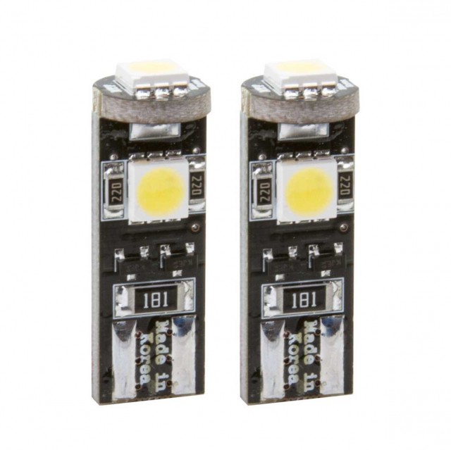 Светодиодные лампы MTF CAN-BUS T10 (5000К, с обманкой, 2 шт)