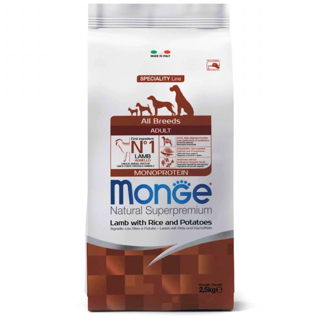 Сухой корм для собак Monge Specialty Line - Adult Lamb (2,5 кг)