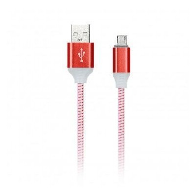 Кабель зарядки Smartbuy 512 Illuminate USB - iPhone (2,1 А, 1 м, красный)