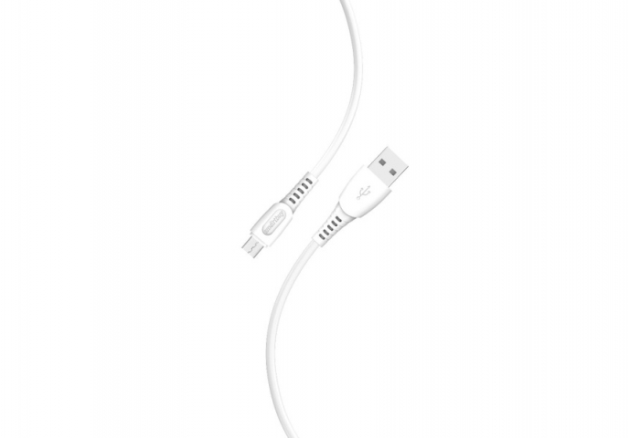 Кабель зарядки Smartbuy 12 S40 USB - MicroUSB (2,4 А, 1 м, белый)