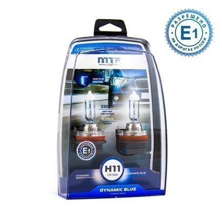 Лампы MTF Dynamic Blue H11 (12 V, 55 W, 2 шт)