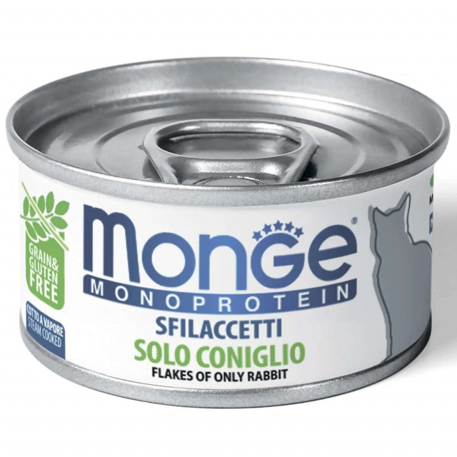 Консервы для кошек Monge Monoprotein - Solo Coniglio (80 г)