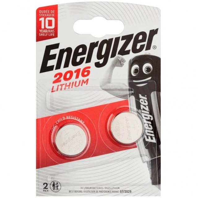 Батарейка CR2016 Energizer Lithium (блистер, 2 шт)
