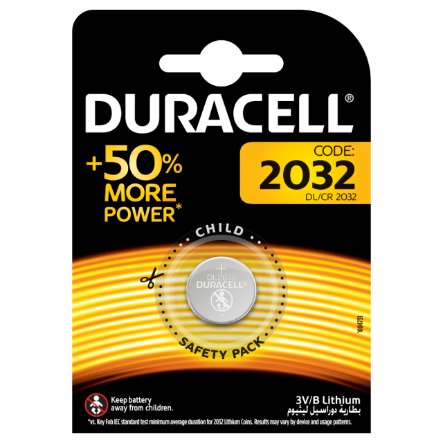 Батарейка CR2032 Duracell (блистер, 1 шт)