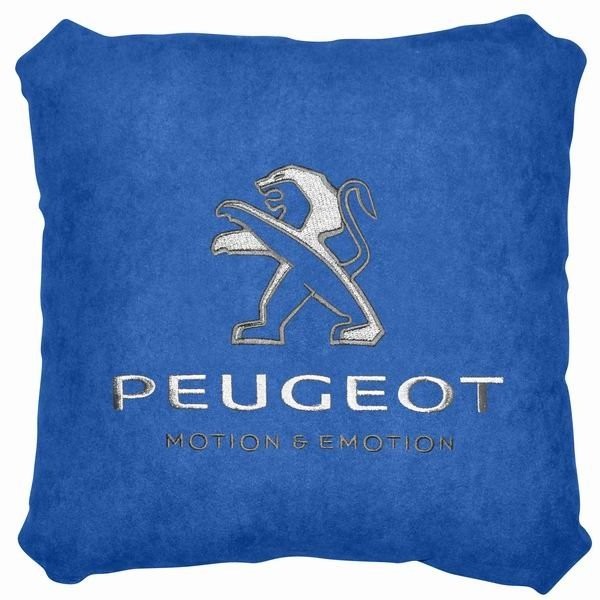 Подушка замшевая Peugeot (А12 - синяя)