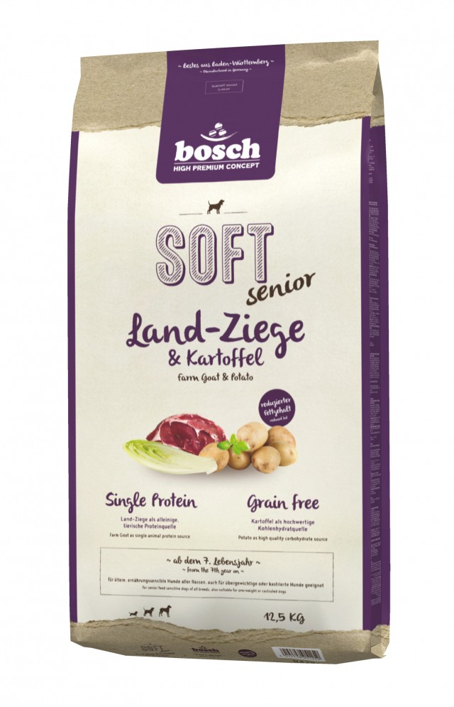 Полувлажный корм для собак Bosch Soft Senior с козлятиной и картофелем (12,5 кг)